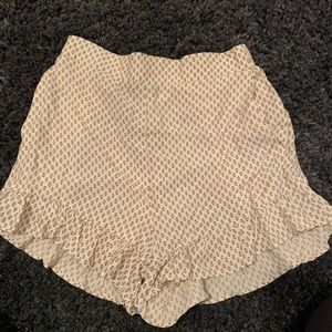 H&M off-white / cream shorts with eyelet design